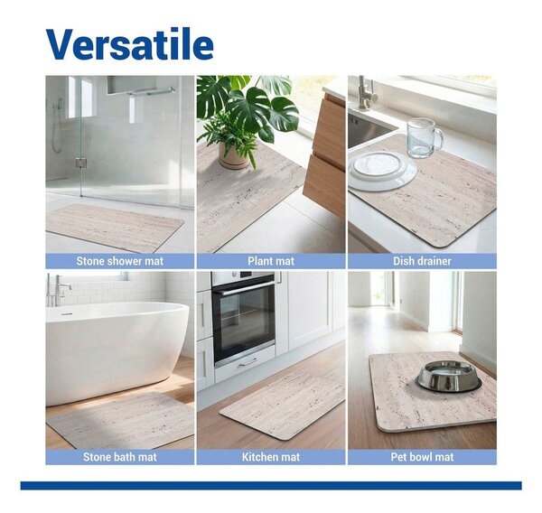 Tappetino per il bagno marrone chiaro in diatomite 50x80 cm Puna – Wenko