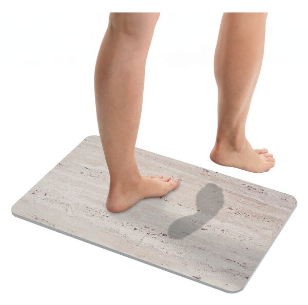 Tappetino per il bagno marrone chiaro in diatomite 50x80 cm Puna – Wenko
