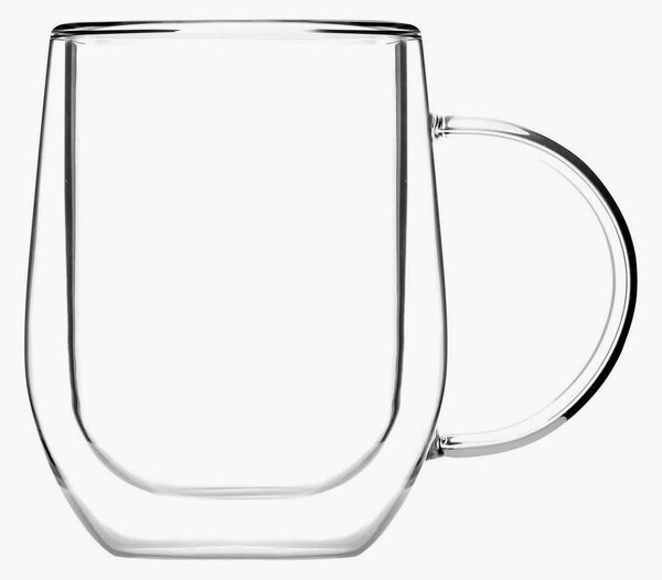 Set di 2 bicchieri in vetro borosilicato a doppia parete Amo I