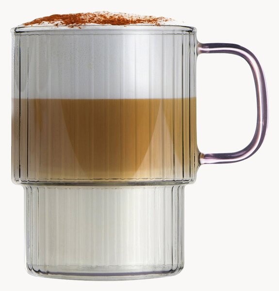 Set di 4 tazze in vetro borosilicato Livio
