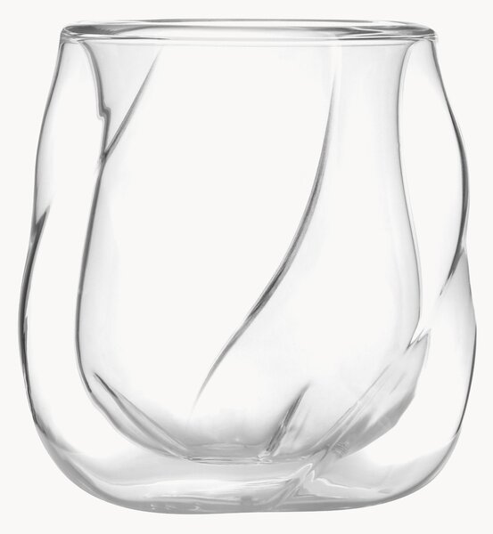 Bicchiere da whisky in vetro borosilicato a doppia parete Enzo