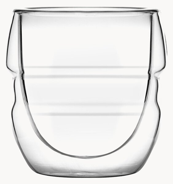Set di 2 tazzine da caffè a doppia parete in vetro borosilicato Sferico