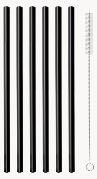 Set cannucce dritti in vetro borosilicato con scovolino Amo 7 pz