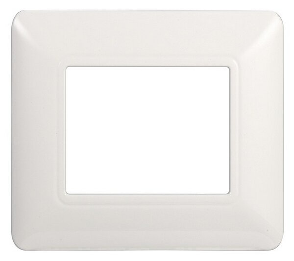 Placca 2 moduli 502 in plastica bianca compatibile anche con BTicino Matix