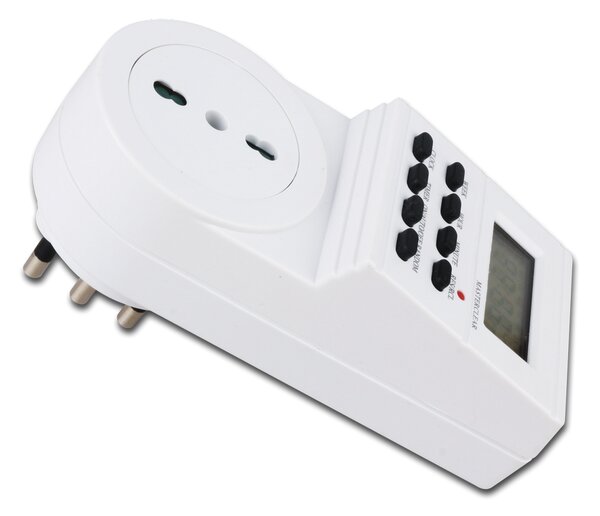 Timer Digitale Settimanale con display per regolazione al minuto spina da 16A