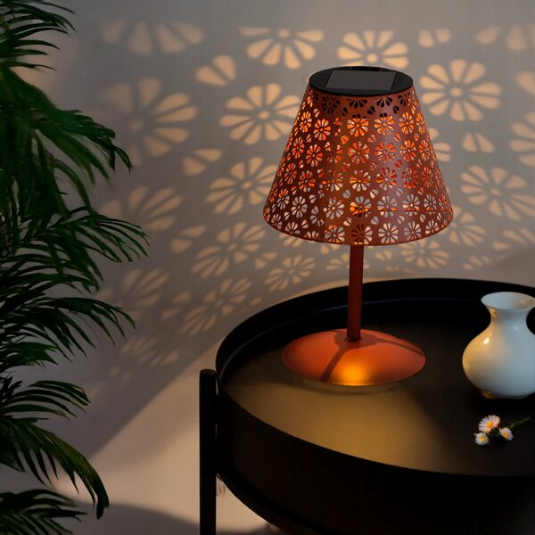 Lampada da tavolo Led Hearth 1W Arancione portatile ricaricabile energia solare Bianco caldo 2500K M mimotec