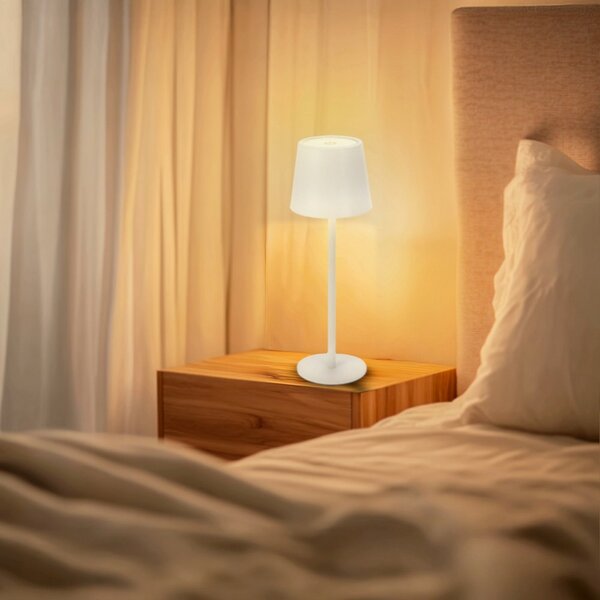 Lampada da tavolo Led touch Serena 2W Bianca CCT temperatura colore regolabile portatile a batteria ricaricabile USB M mimotec