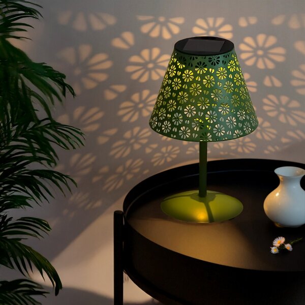 Lampada da tavolo Led Hearth 1W Verde portatile ricaricabile energia solare Bianco caldo 2500K M mimotec