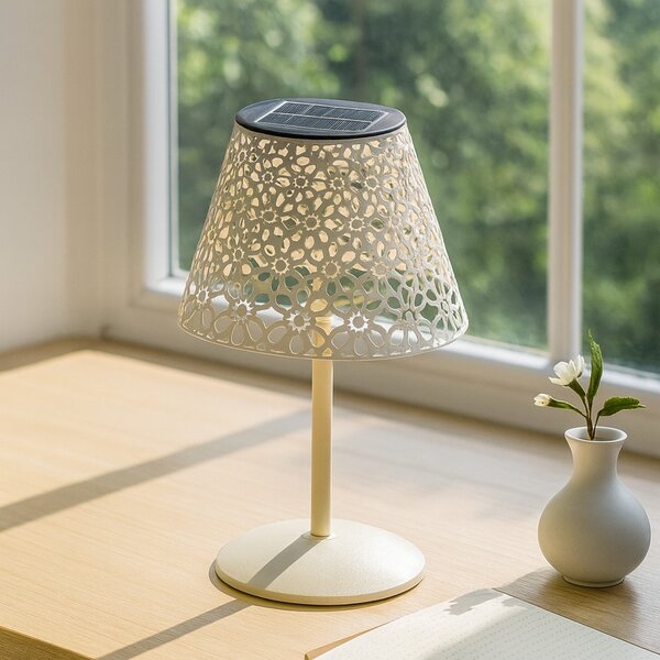 Lampada da tavolo Led Hearth 1W Bianca portatile ricaricabile energia solare Bianco caldo 2500K M mimotec