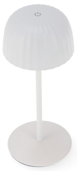 Lampada da tavolo Led Touch Gonza 2W Bianca portatile ricaricabile energia solare Bianco caldo 3000K M mimotec