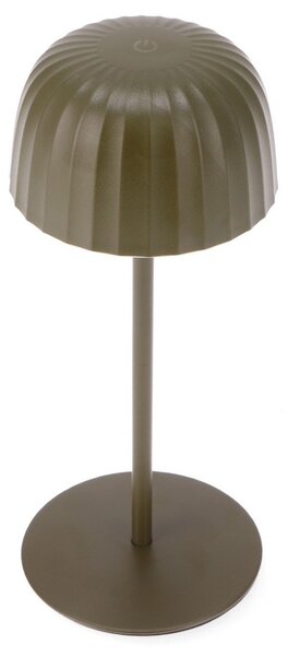 Lampada da tavolo Led Touch Gonza 2W Verde portatile ricaricabile energia solare Bianco caldo 3000K M mimotec