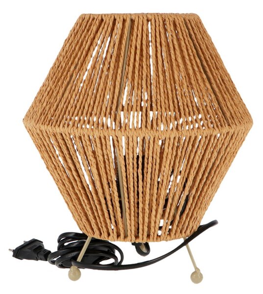 Lampada da tavolo Formentera in legno beige E27 M Ledme