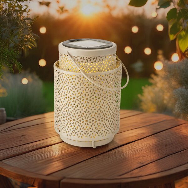 Lampada da tavolo Led Casablanca 1W Beige portatile ricaricabile energia solare Bianco caldo 2500K M mimotec