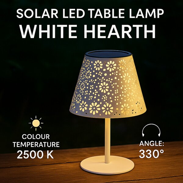 Lampada da tavolo Led Hearth 1W Bianca portatile ricaricabile energia solare Bianco caldo 2500K M mimotec