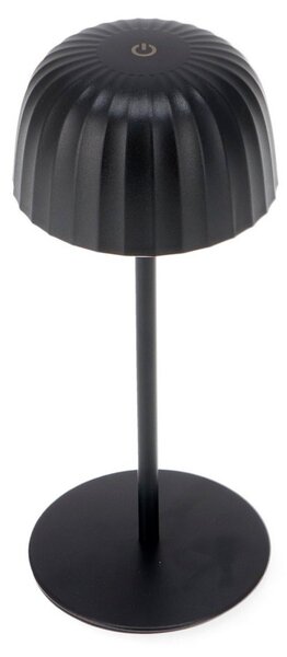 Lampada da tavolo Led Touch Gonza 2W Nera portatile ricaricabile energia solare Bianco caldo 3000K M mimotec