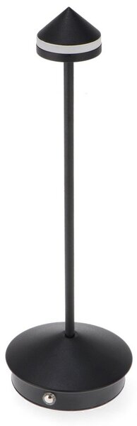 Lampada da tavolo Led touch Point 1W Nera CCT temperatura colore regolabile portatile a batteria ricaricabile USB M mimotec