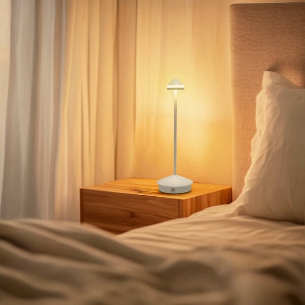 Lampada da tavolo Led touch Point 1W Bianca CCT temperatura colore regolabile portatile a batteria ricaricabile USB M mimotec