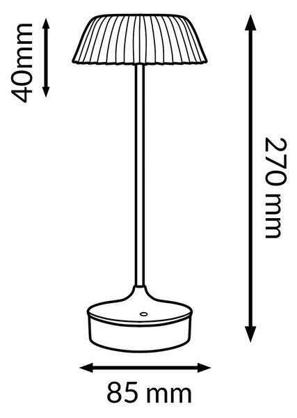 Lampada da tavolo Led touch Irina 2W Verde CCT temperatura colore regolabile portatile a batteria ricaricabile USB M mimotec