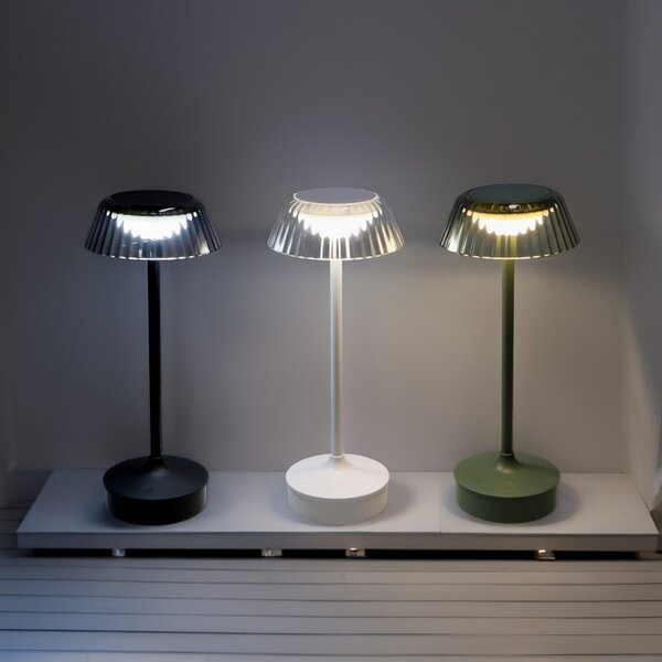 Lampada da tavolo Led touch Irina 2W Verde CCT temperatura colore regolabile portatile a batteria ricaricabile USB M mimotec