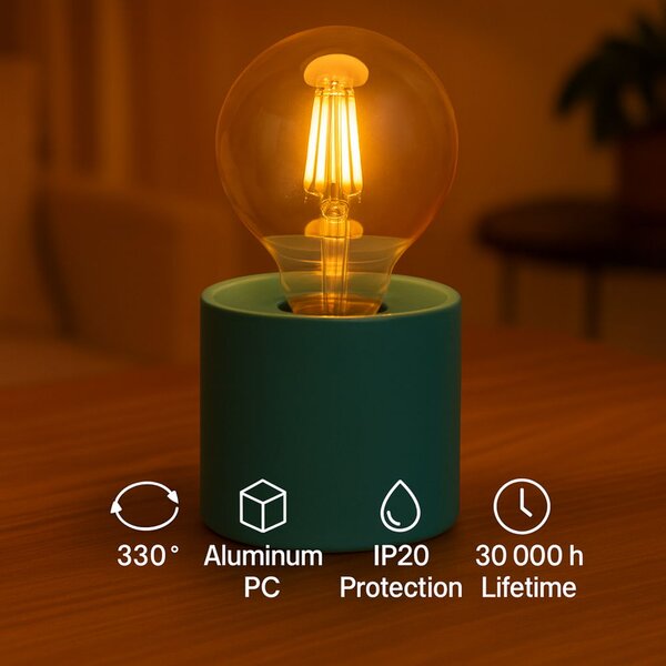 Lampada da tavolo Led Ditadi 1W Celeste a batteria Bianco caldo 2500K M mimotec
