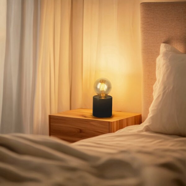 Lampada da tavolo Led Ditadi 1W Nera a batteria Bianco caldo 2500K M mimotec