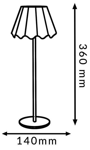 Lampada da tavolo Led touch Noe Bianca 4W portatile a batteria ricaricabile USB Mimotec