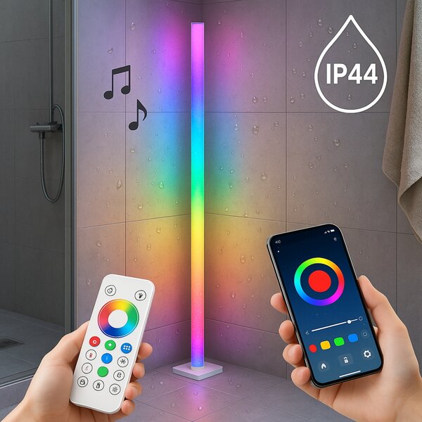 Lampada da terra a piantana Smart 5W opaca RGB con telecomando M mimotec