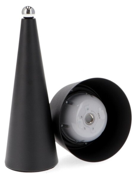 Lampada da tavolo Led Touch House 3W Nera portatile ricaricabile energia solare Bianco caldo 3000K M mimotec