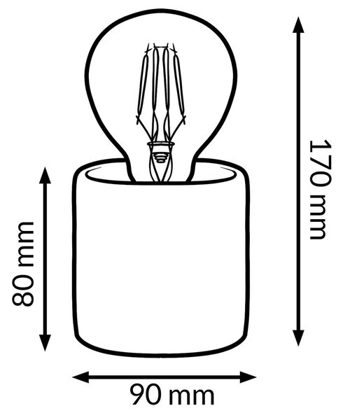 Lampada da tavolo Led Ditadi 1W Celeste a batteria Bianco caldo 2500K M mimotec