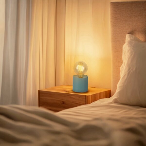 Lampada da tavolo Led Ditadi 1W Celeste a batteria Bianco caldo 2500K M mimotec