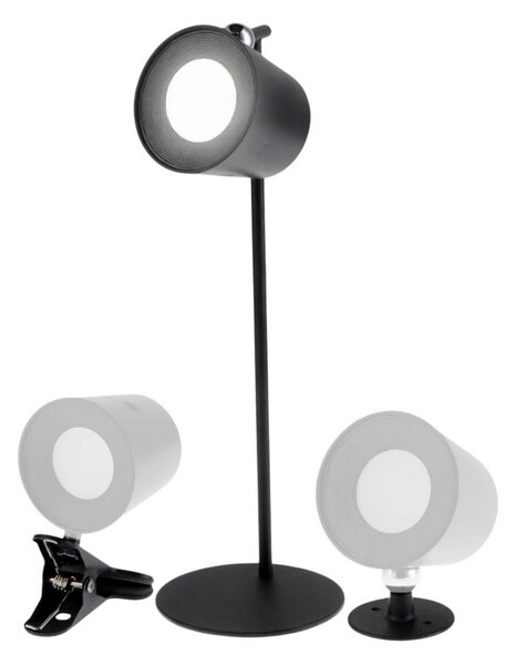 Lampada da tavolo Led touch Leni 2W Nera CCT temperatura colore regolabile portatile a batteria ricaricabile USB M mimotec