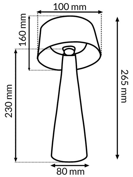 Lampada da tavolo Led Touch House 3W Nera portatile ricaricabile energia solare Bianco caldo 3000K M mimotec