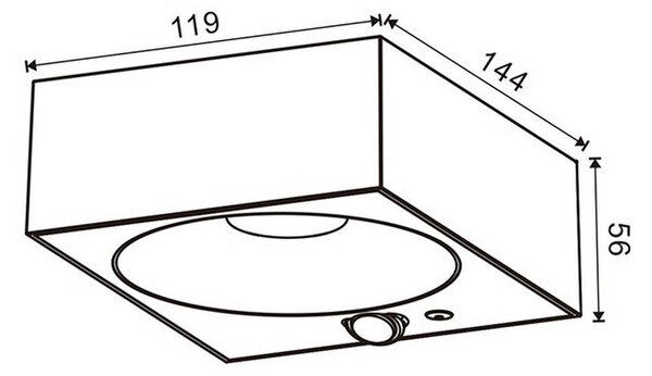 Applique Led da parete Bin 2W Bianco con pannello solare IP65 Bianco neutro 4000K con sensore crepuscolare e di movimento iSG Lighting