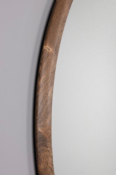 Specchio da parete con telaio in legno massiccio ø 80 cm Gale – Dutchbone