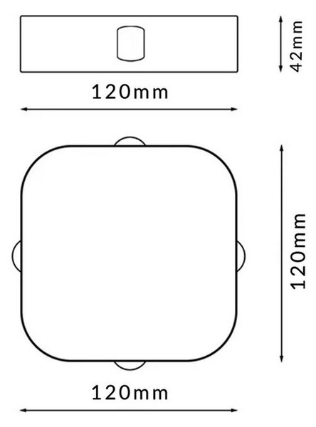 Applique Led da parete 4x3W Nero IP54 RGB M LEDME
