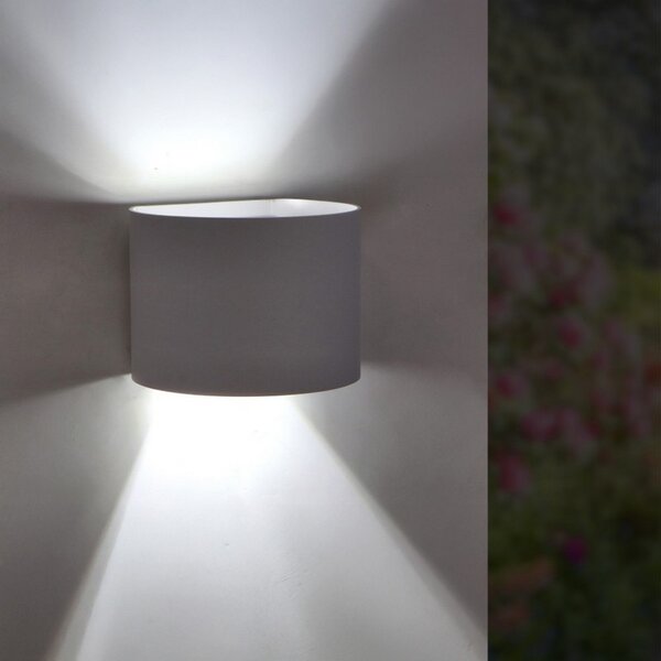 Applique Led da parete Round 12W rotondo bianco IP54 CCT temperatura colore regolabile M LEDME