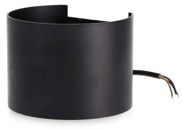 Applique Led da parete Round 12W rotondo nero IP54 CCT temperatura colore regolabile M LEDME