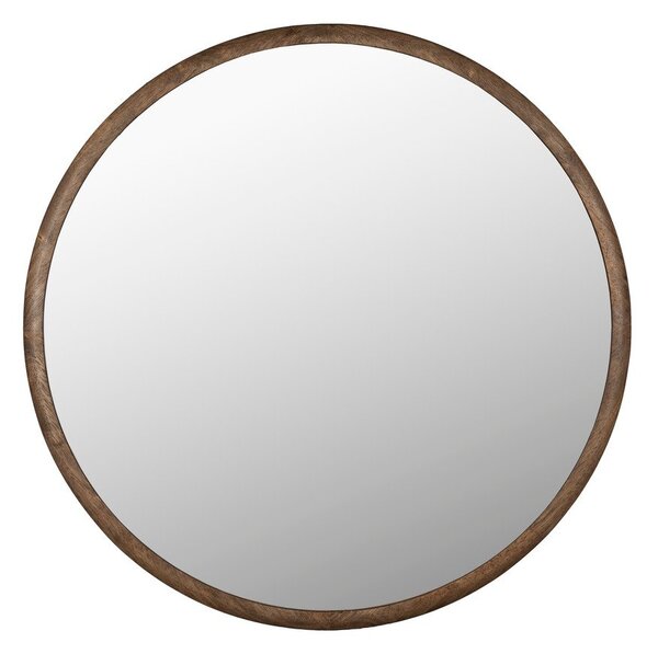 Specchio da parete con telaio in legno massiccio ø 80 cm Gale – Dutchbone