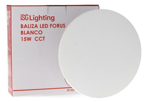 Applique Led da parete Forus 15W rotondo Bianco IP54 CCT temperatura colore regolabile iSG Lighting