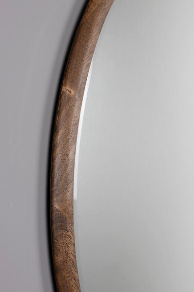 Specchio da parete con telaio in legno massiccio ø 80 cm Gale – Dutchbone