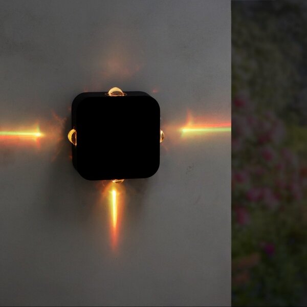 Applique Led da parete 4x3W Nero IP54 RGB M LEDME