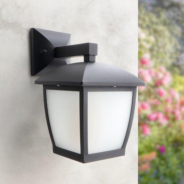 Lanterna da parete House Nera IP44 1 x E27 M LEDME