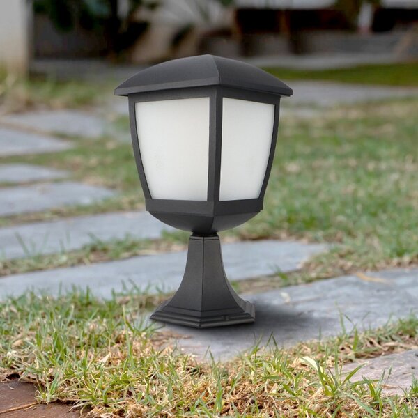 Lampioncino Led House Nera 28cm IP44 1 x E27 M LEDME