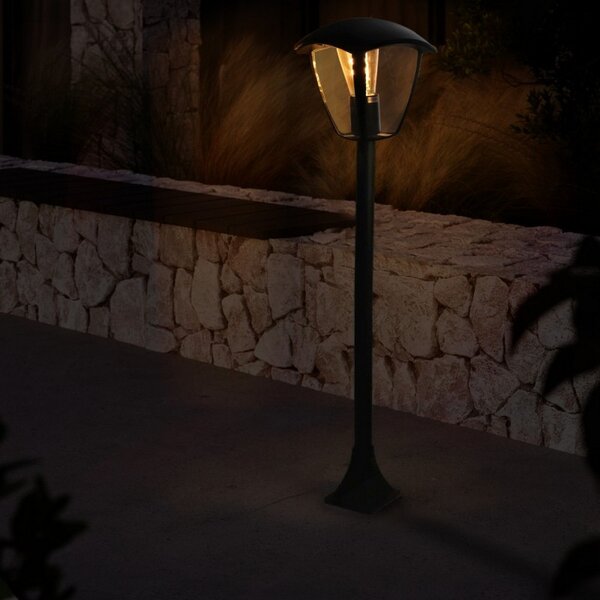 Lampioncino Led Ronse Nero 1 metro IP44 1 x E27 M LEDME