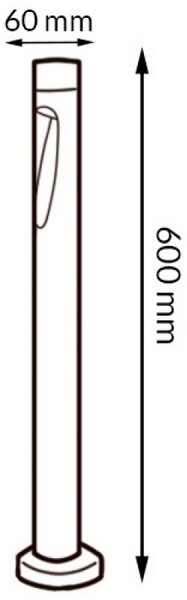 Lampioncino Led Neko 10W Grigio 60cm IP65 CCT temperatura colore regolabile iSG Lighting