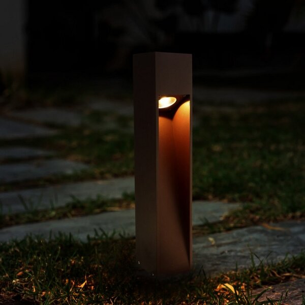 Lampioncino Led Cora 10W Marrone ruggine 60cm IP65 CCT temperatura colore regolabile iSG Lighting
