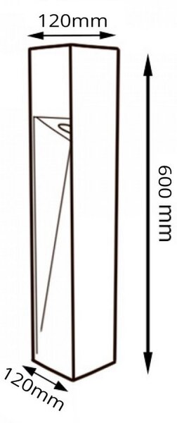 Lampioncino Led Cora 10W Marrone ruggine 60cm IP65 CCT temperatura colore regolabile iSG Lighting