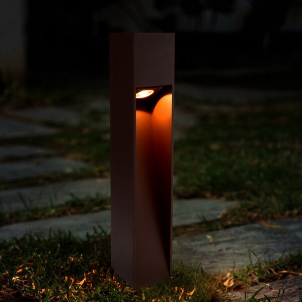 Lampioncino Led Cora Plus 10W Marrone ruggine 80cm IP65 CCT temperatura colore regolabile iSG Lighting