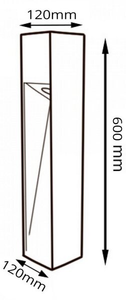 Lampioncino Led Cora 10W Grigio 60cm IP65 CCT temperatura colore regolabile iSG Lighting