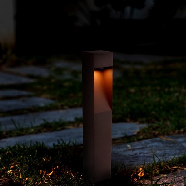 Lampioncino Led Bornos 10W Marrone ruggine 50cm IP65 CCT temperatura colore regolabile iSG Lighting